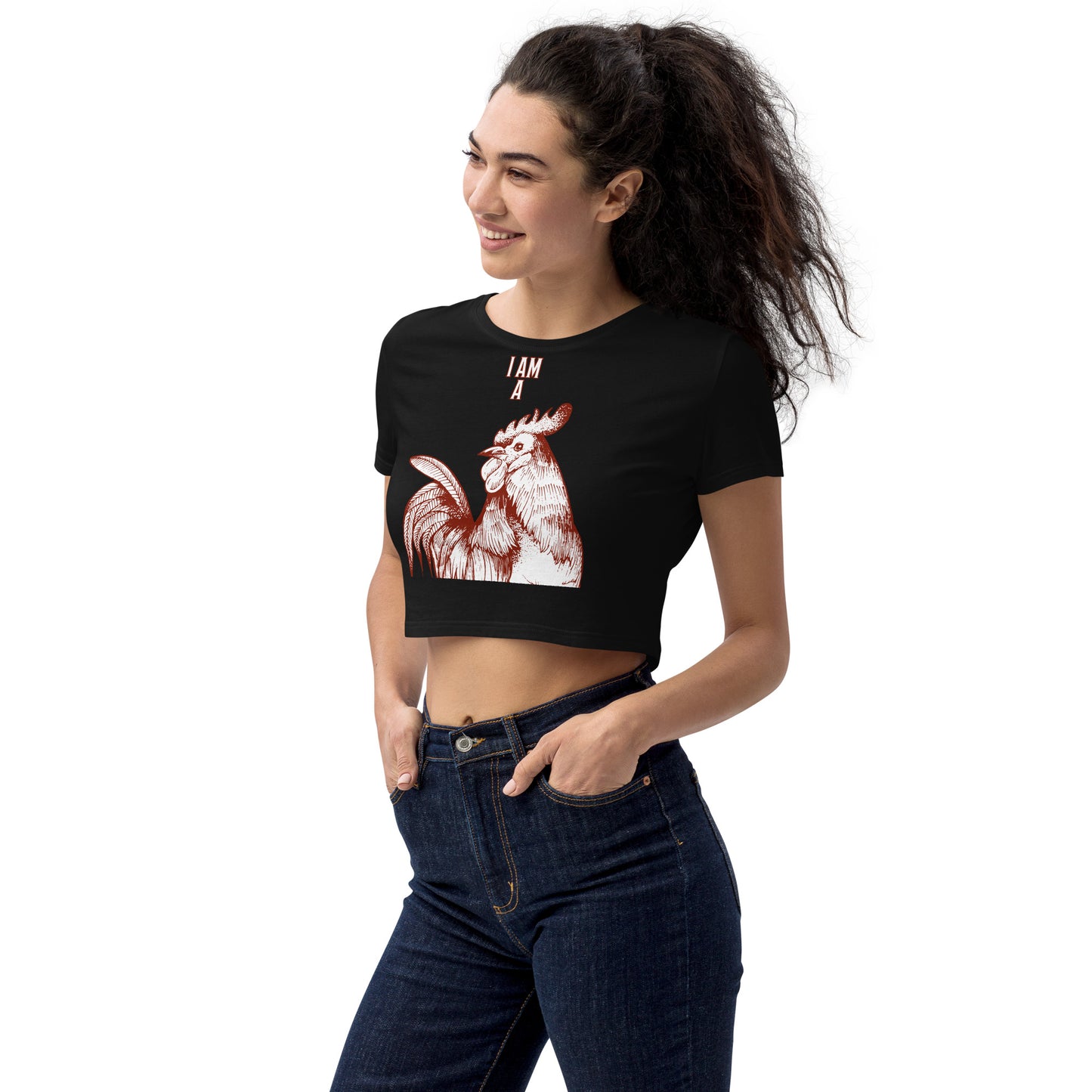 I AM A ROOSTER CROP TOP