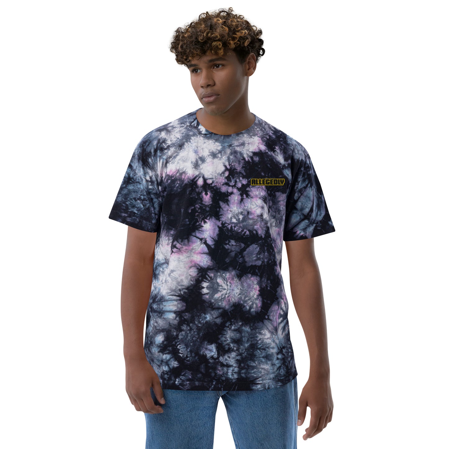 ALLEGEDLY embroidered TYE DYE TEE