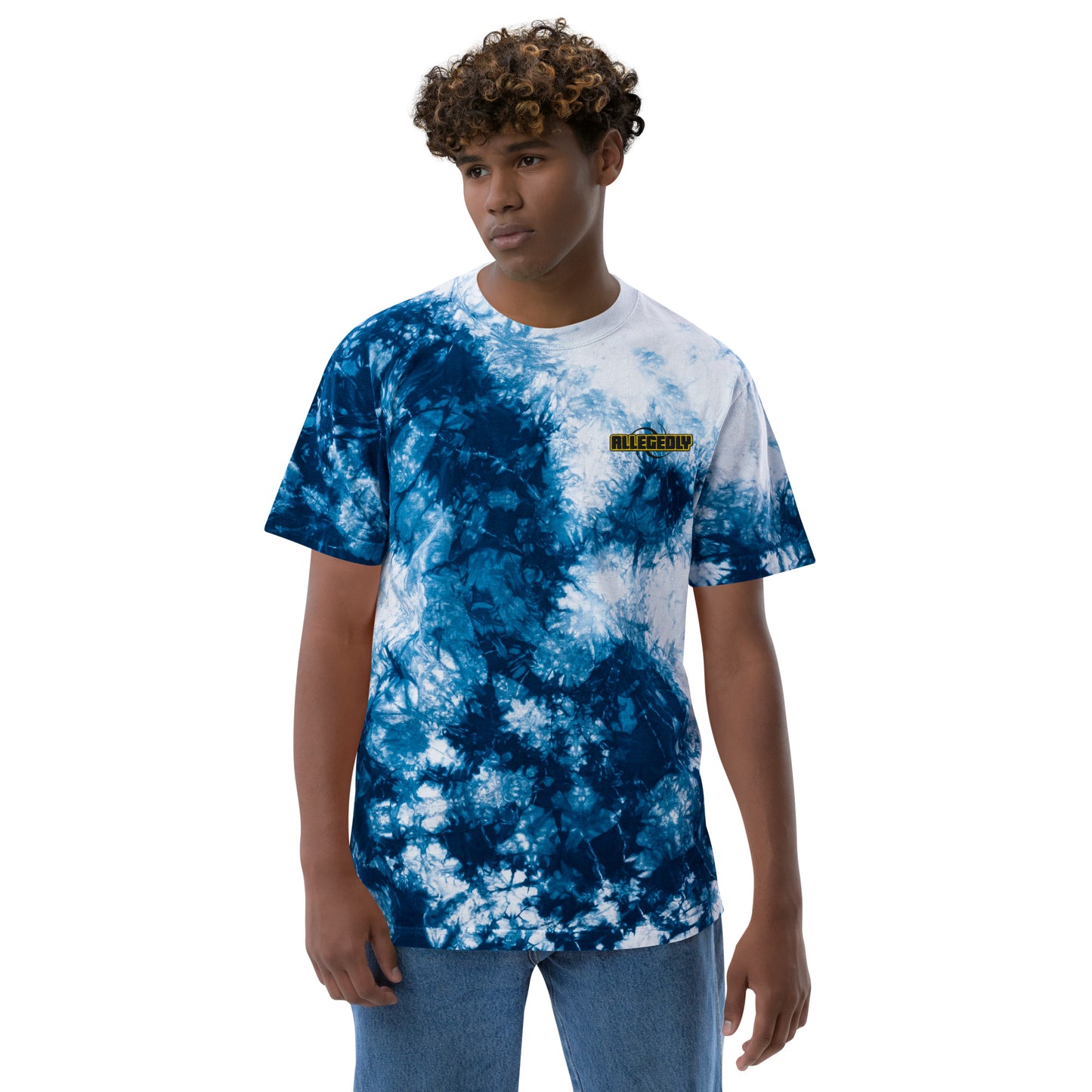 ALLEGEDLY embroidered TYE DYE TEE